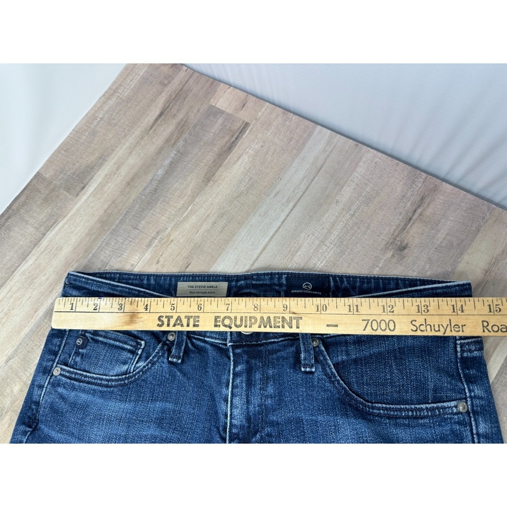 AG‎ Adriano Goldschmied The Stevie Ankle Slim Straight Dark Wash Jeans Women 29R - Picture 7 of 10